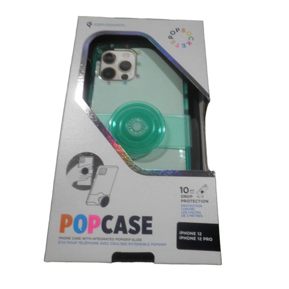 Popsockets PopCase Clears for iPhone 12 & 12 Pro, Spearmint - Free Shipping - Picture 3 of 6